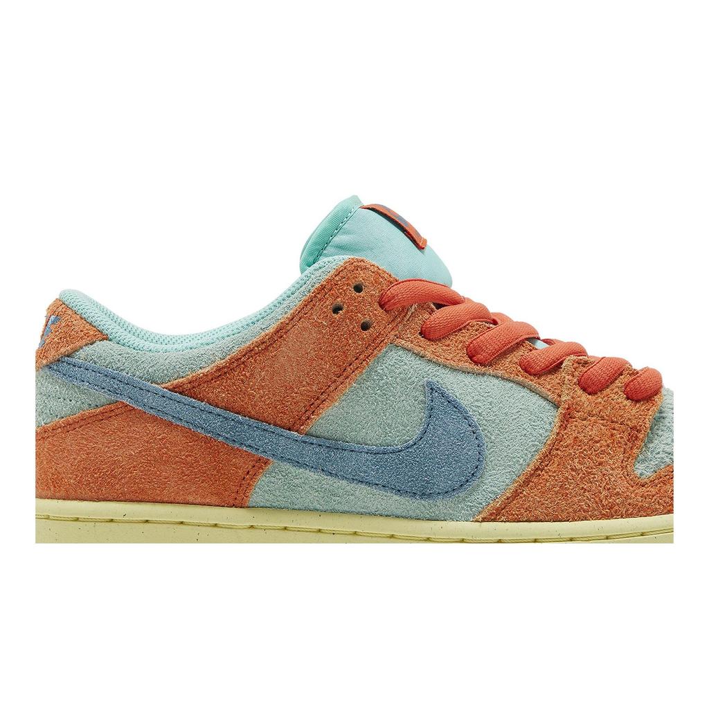 Nike Dunk Low SB 'Orange Emerald Rise' (Unisex) Orange / Noise Aqua / Emerald Rise / Lemon Chiffon Skateboard Shoes DV5429 800