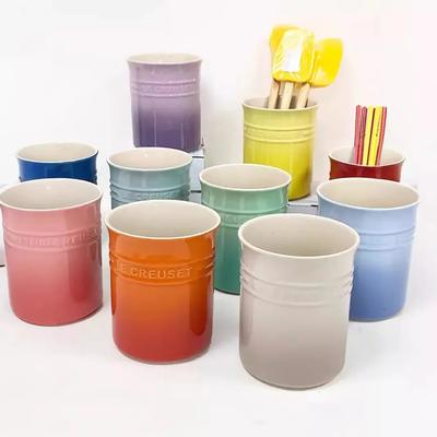 Uchwyt na przybory kuchenne na blat, Ceramiczny organizer do przechowywania, Pojemnik na przybory do gotowania, Porcelanowy pojemnik na naczynia, Słoiki, Pudełka