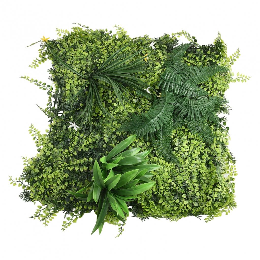 Panouri de Perete cu Plante Artificiale cu Foliș Densă UV Panouri Realiste cu Flori