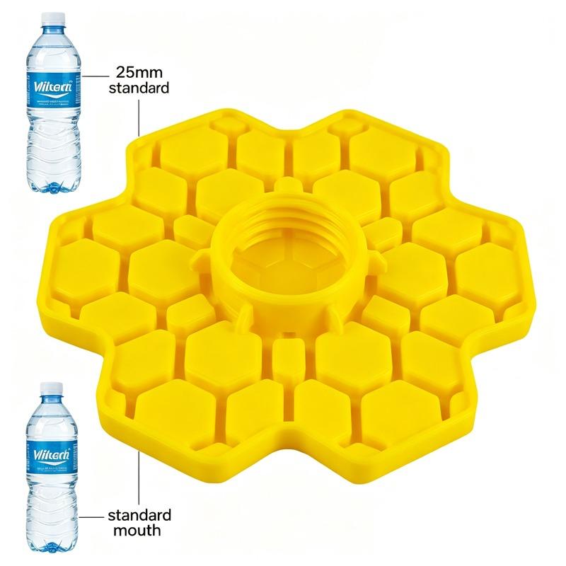 2/1pcs Bee Water Feeder with Perch Safe Honeybee Drinking Station for Garden Patio Beekeeping Supplies Small-Hole Honeycomb Tray