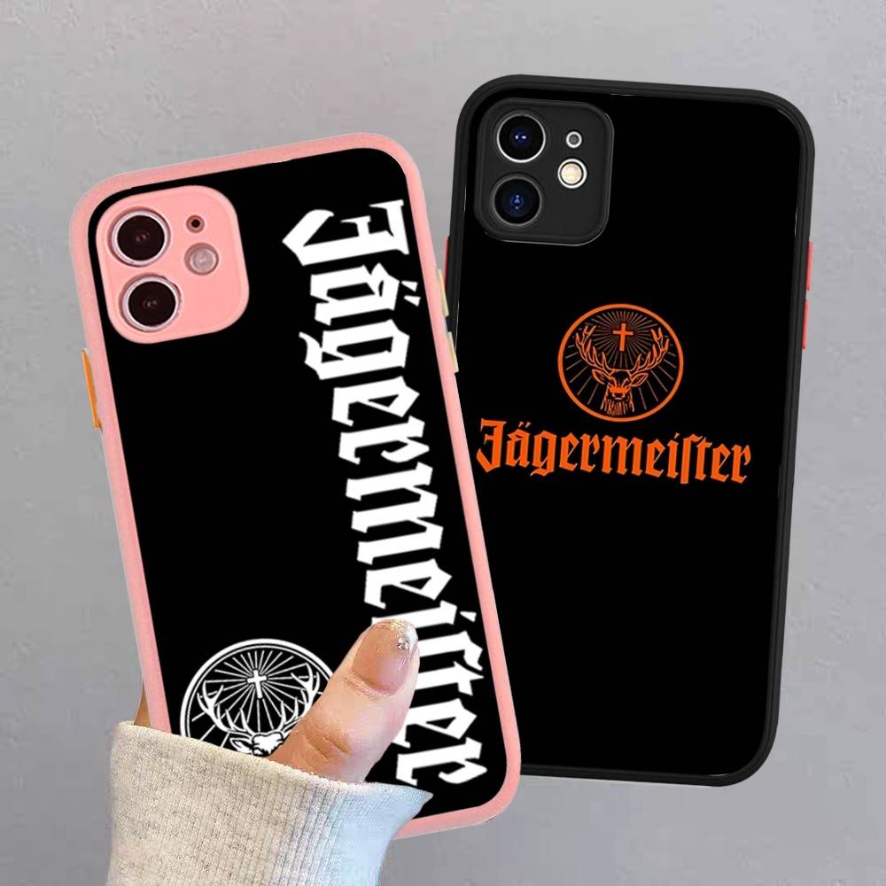 Hot J-JaegermeisterS For IPhone 15 16 Pro Max 11 12 13 14 XS XR X Plus 16E Matte Translucent Phone Cover