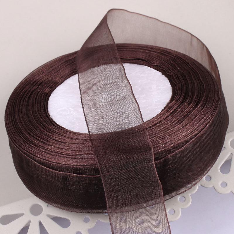 2,5 cm breites, transparentes Satinband aus Schneegarn für Bastelarbeiten und Haarschmuck