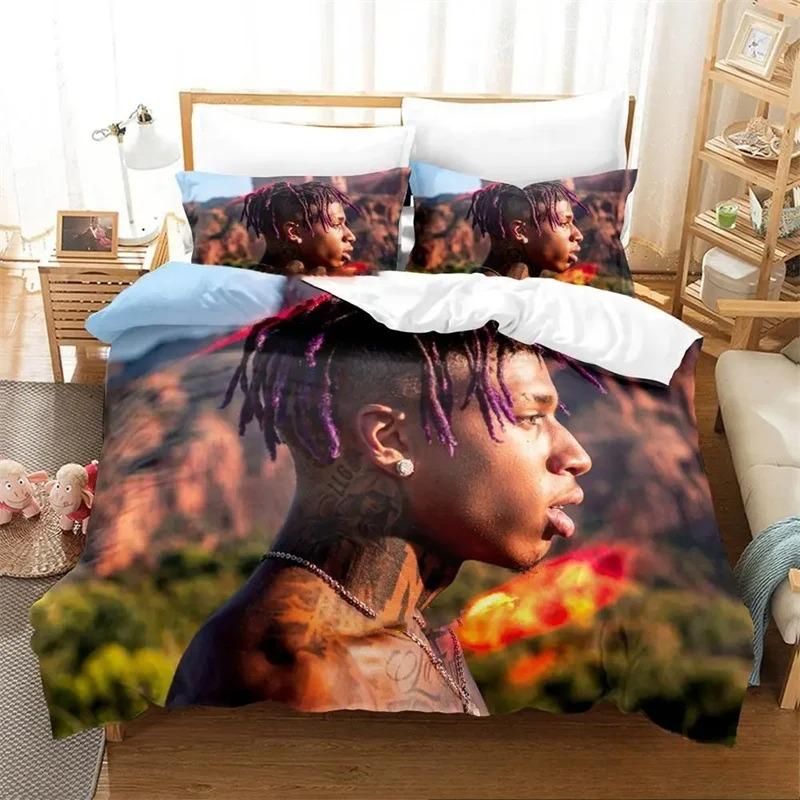 3D NLE Choppa Rapçi Yatak Takımı, Nevresim Yorgan Yatak Takımı Yorgan Kılıfı Yastık Kılıfı, King Queen Tek Boy Erkek Çocuk Kız Çocuk Yetişkinler
