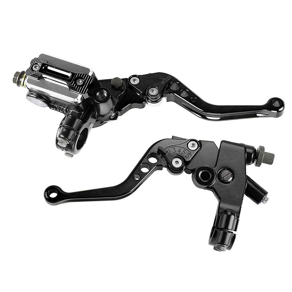 1Pair 22mm 7/8" Universal Motorcycle Hydraulic Brake Clutch Master Cylinder Reservoir Lever Adjustable Brake Clutch System