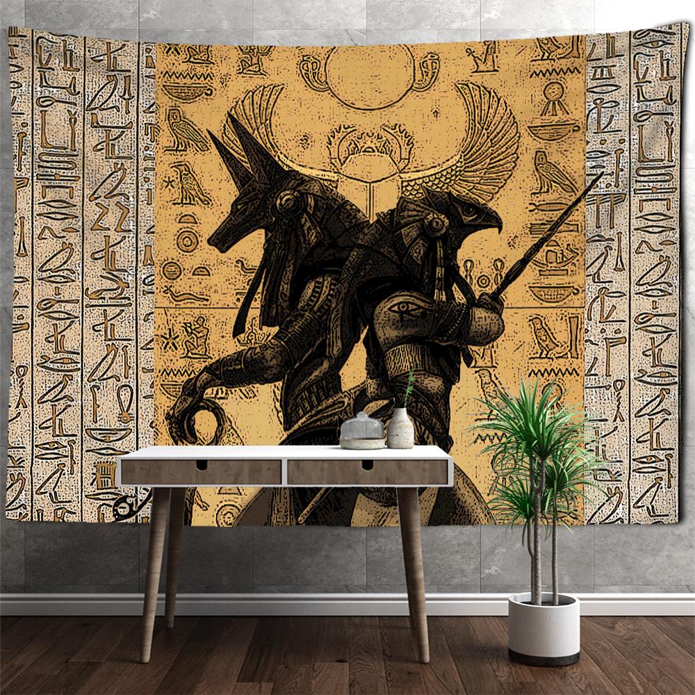 Желтый Древний Египетский Гобелен Настенный Гобелен Таинственный Абстрактный Тапиз Хиппи — фото 8