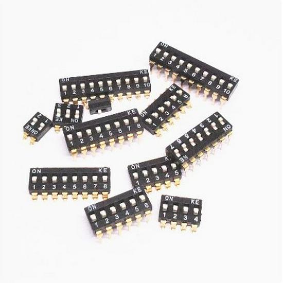 DIP Switch 2.54mm Pitch 1P-10P Through-Hole/SMT