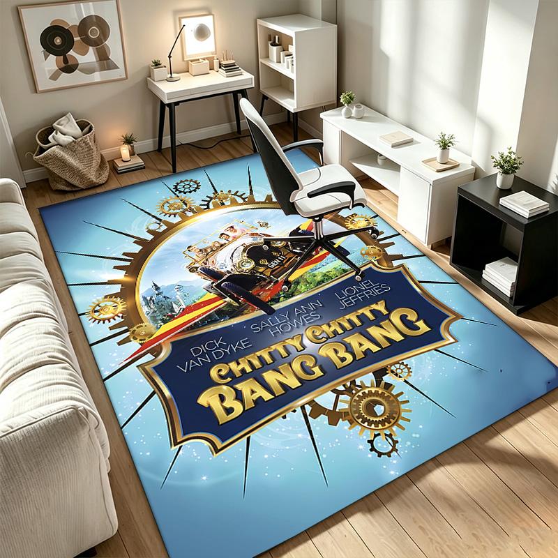 Chitty Chitty Bang Bang A rug suitable for office chair areas living rooms and computer desks perfect for home offices and an ideal holiday gift