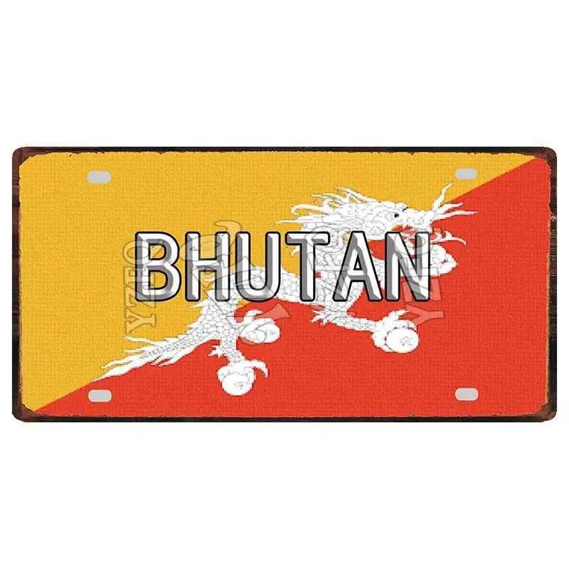 30X15Cm National Flag Egypt Maldives Latvia Metal Tin Logo Tourist Souvenir Wall Bar Shop Home Decoration Dc-1321B