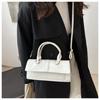 New Arrival Faux Leather Square Shoulder Bag Magnetic Closure Crossbody Handbag for Women