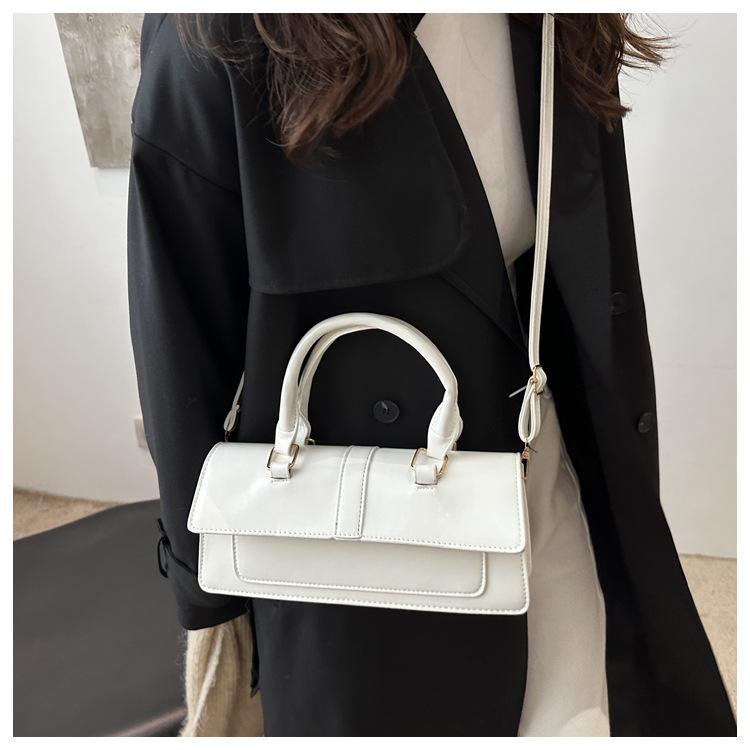 New Arrival Faux Leather Square Shoulder Bag Magnetic Closure Crossbody Handbag for Women