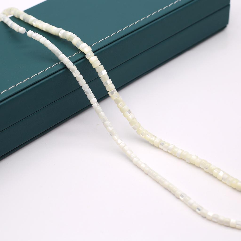 1String Natural Seawater Shell Beads, Fashion Flat Round Loose Spacer Beads for DIY Necklace Bracelet Anklet Accessories, Creative Jewelry Making 38cm