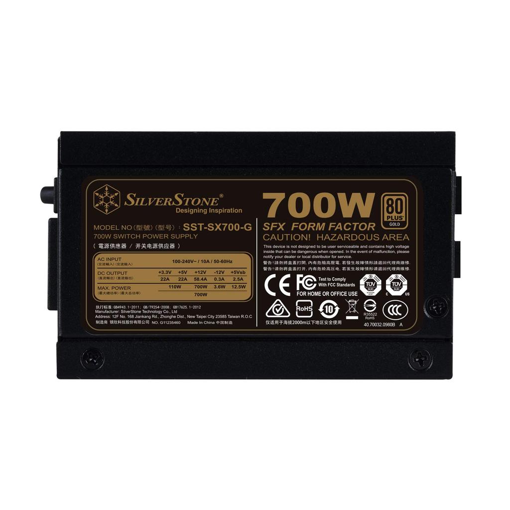 SilverStone SFX Series 80PLUS Gold Certified Power Supply 700W SST-SX700-G-Rev