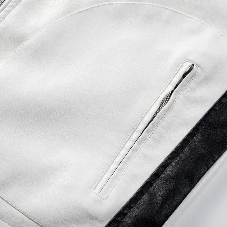 Chaqueta de Cuero Lavada Retro para Hombre, Traje de Motocicleta Cortavientos para Otoño e Invierno, Abrigo para Hombre