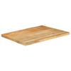 VidaXL Dessus de table 80x60x2,5 cm bord vivant bois massif manguier, dessus de table en bois, dessus de table d'appoint, 370716