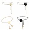 Pearl Body Chain All-match Women Waist Chain Punk Camellia Waist Chain  Girl