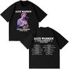 Singer Alex Warren 2026 Tour Print Tshirts Unisex Women Hiphop Vintage Tshirt Summer Cotton Casual Oversized Tshirts Streetwear