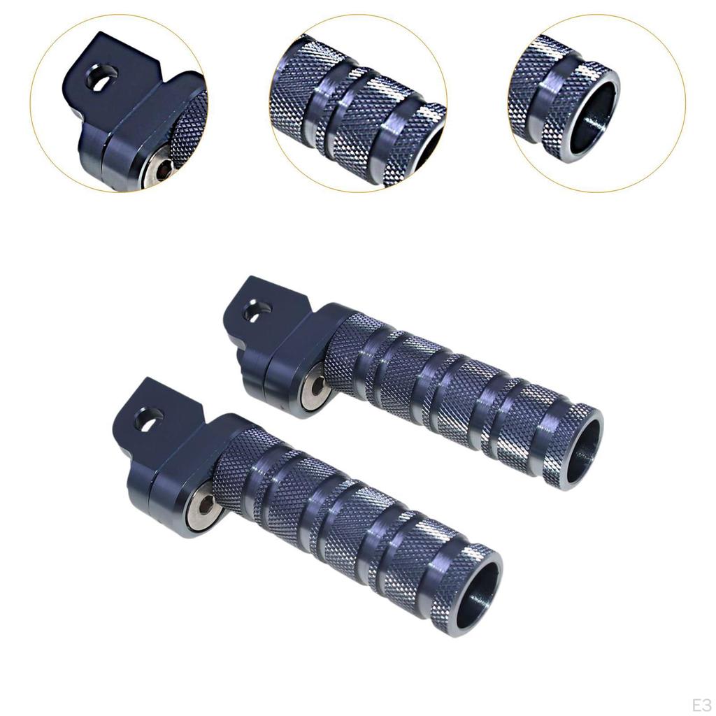 1 Pair of Motorcycle Foot Pegs Pedals Easy Installation Sturdy Replacing Rests Motorbike