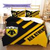AEK Athens Football Club LogoPattern Bedding,Quilt Set Quilt Cover Pillowcase Home Birthday Gift (1 * Duvet Cover + 2 * Pillowcase, Without Core)