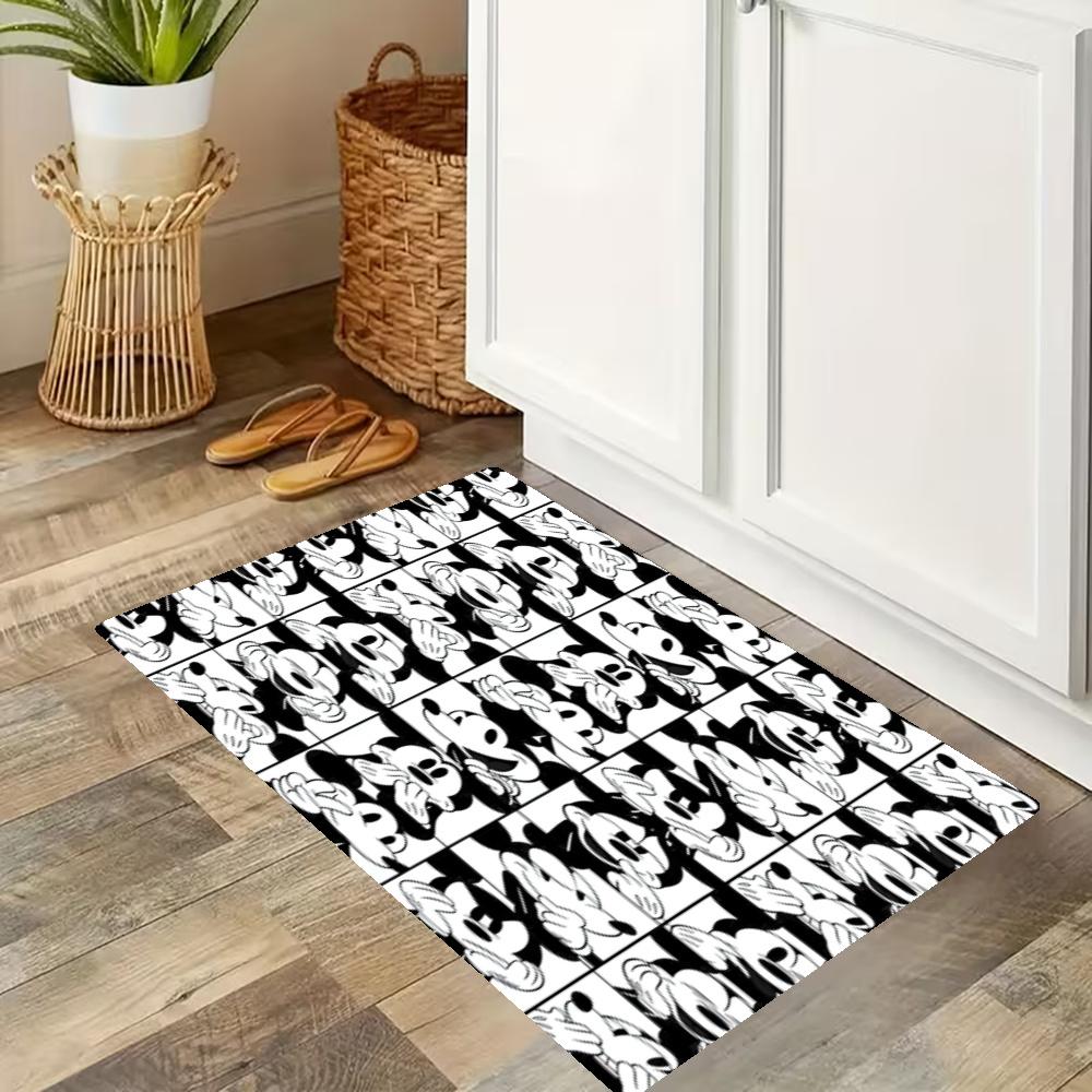 Mickey Mouse Comic Strip Kitchen Mats Durable Bathroom Pads Comfortable Rugs Carpets For Kitchen Home Office Sink Laundry Room Bathroom Decor