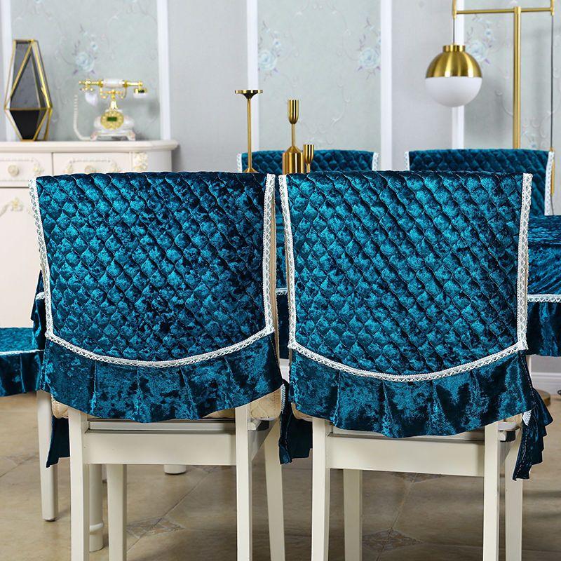 One-piece Dining Table and Chair Cover Dining Chair Cushion Chair Cover Set Household Chair Cushion Rectangular Round Coffee