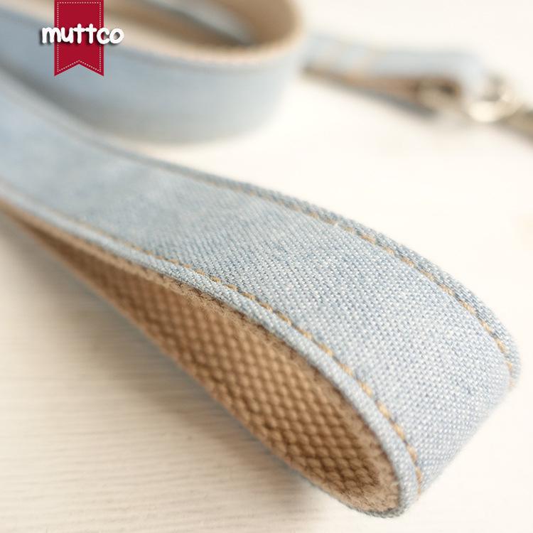 Custom Blue Dog Leash and Collar Set