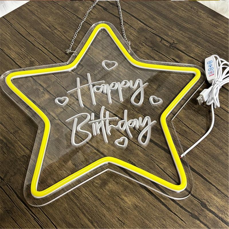 Bright LED Neons Light For Birthday Party Decors With Shatterproof Design And Energy Saving Feature