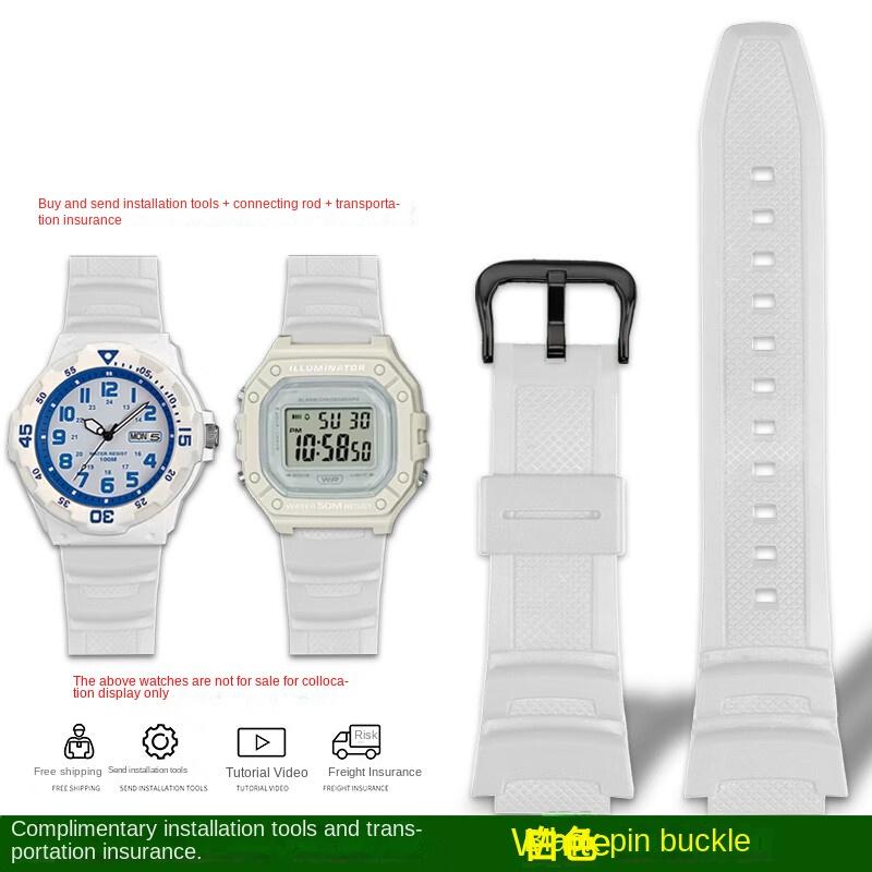 Colorful Silicone Watch Strap for Casio W-218H MRW-210H Ae-1200 /1100 / F-108 /sgw300 /400 /w-800h Replacement Male Rubber Strap