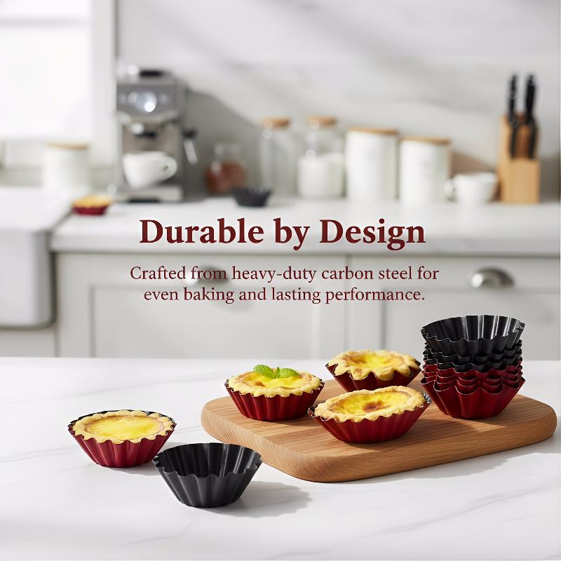 Muffin-Form Kohlenstoffstahl Eierkuchen-Formen Mini Antihaft-Kuchenform Wiederverwendbar Kreative Tartlet-Backform Pizzaform