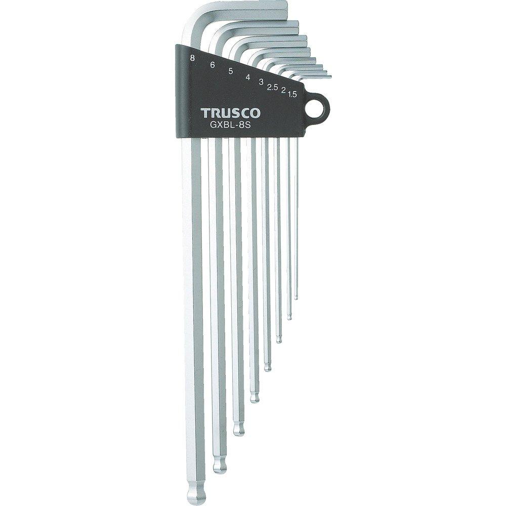 TRUSCO Long Ball Point Hexagonal Bar Set, 8 Pieces, GXBL-8S