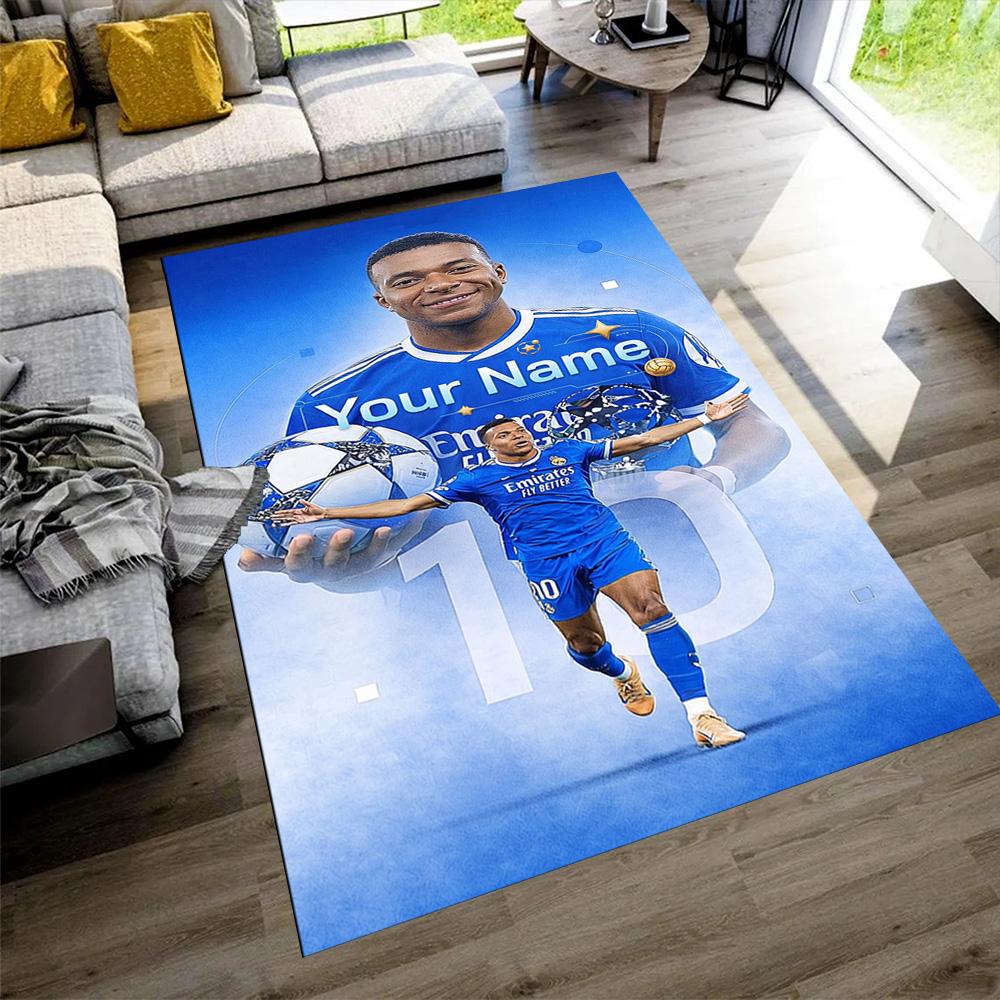 Mbappé Customize Your Name Carpet Suitable for Outdoor Balcony Kitchen Dining Room Antislip Carpet Decorate Offices Perfect Gift for Friends & Family