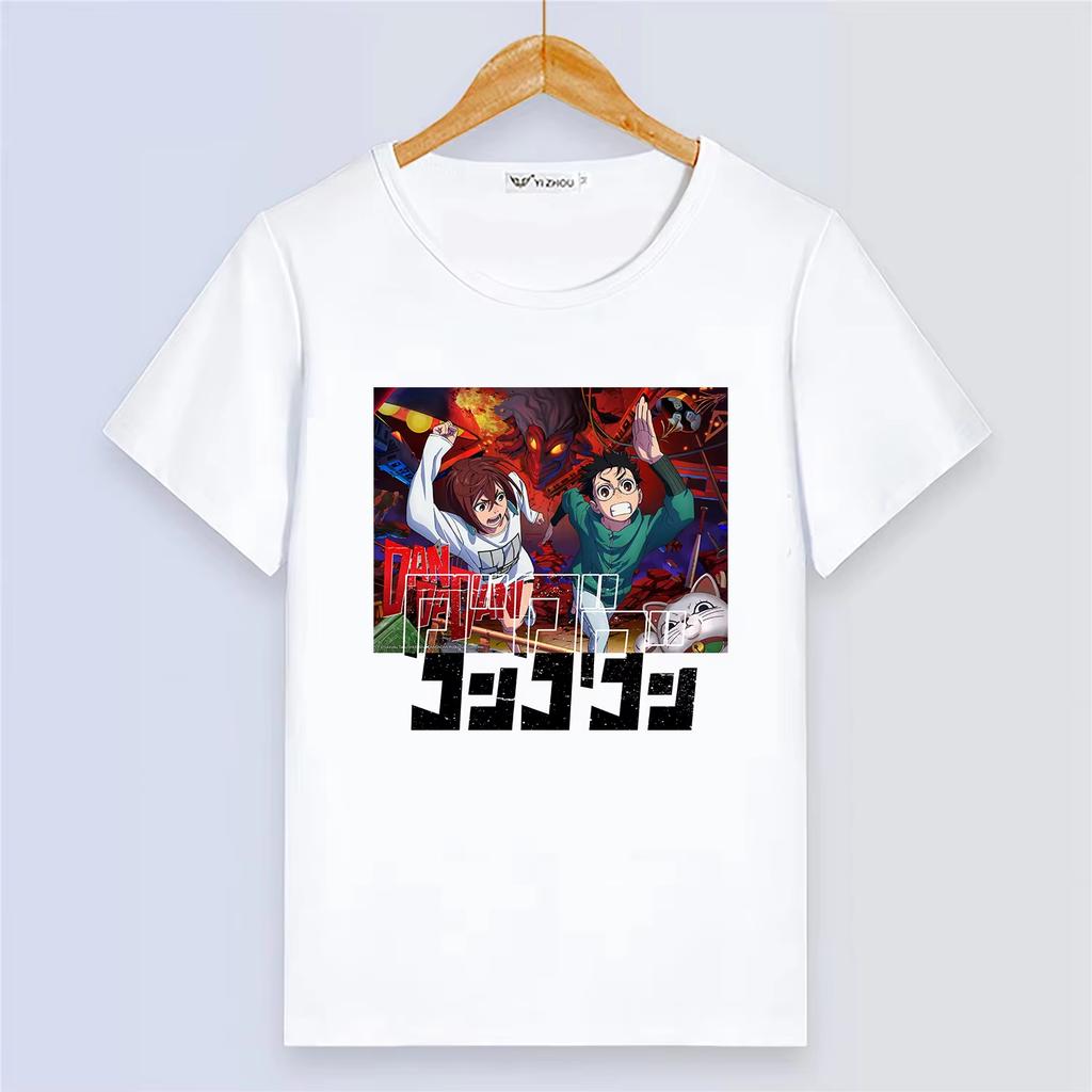 Anime DAN DA DAN Print Summer Harajuku Style Cartoon Short Sleeve Cute Girl Cosplay Loose Top Couple Outfit Women And Men Comfortable T-Shirt