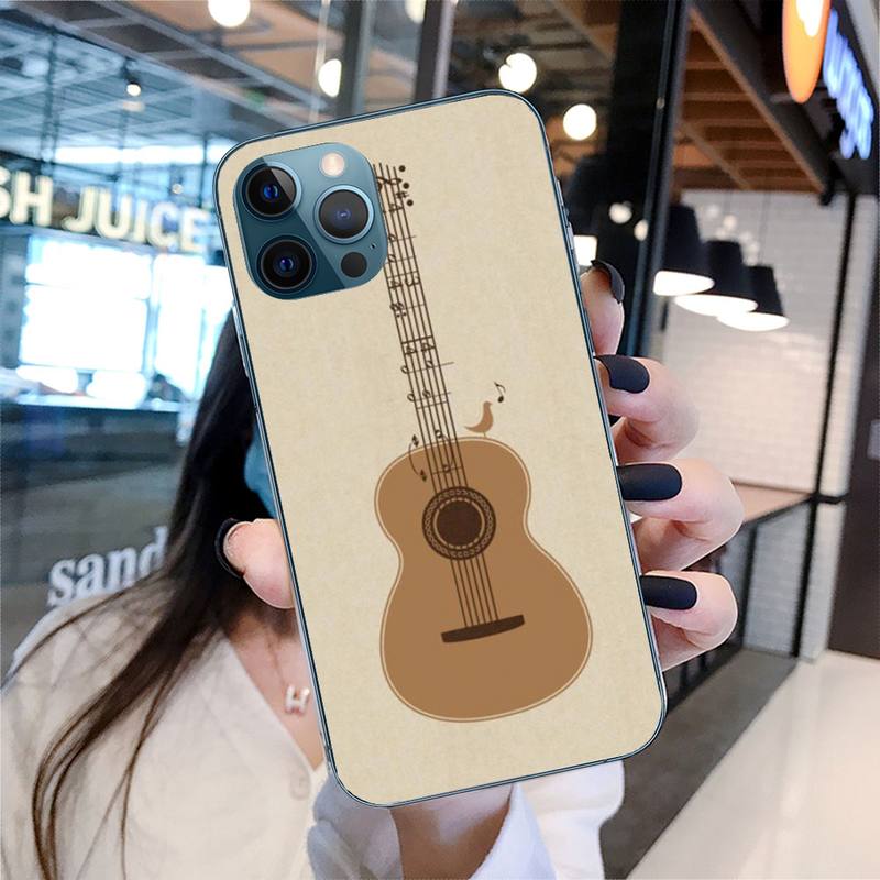 Elegant Musical Instrument Phone Case For Iphone 11 12 13 14 Pro Max 7 8 Plus X Xr Xs Max Se 2020 Mini Case