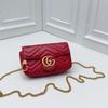 [Pre-Owned] GG Marmont Vintage Metal Logo Quilted Leather Mini Shoulder Bag - Excellent #1IJ9VFS