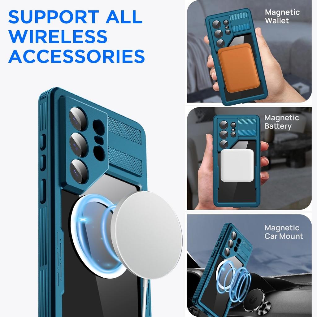 Für Samsung S26 Plus S26 Ultra S26 Hülle IP68 Wasserdicht Magnetische Handyhülle Unterwasser Tauchen Surfen Stoßfest Staubdicht Hülle