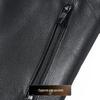 Futing Men's Genuine Goatskin Leather Stand Collar Jacket