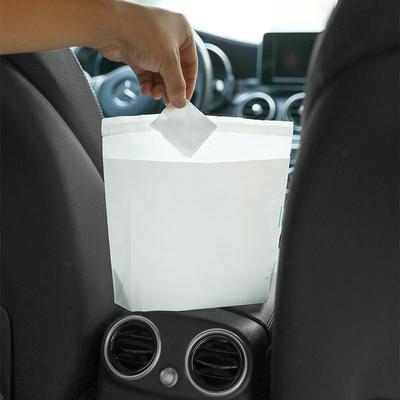 Bolsa de basura vertical para coche, 20 unidades, gruesa, de un solo uso, para escritorio