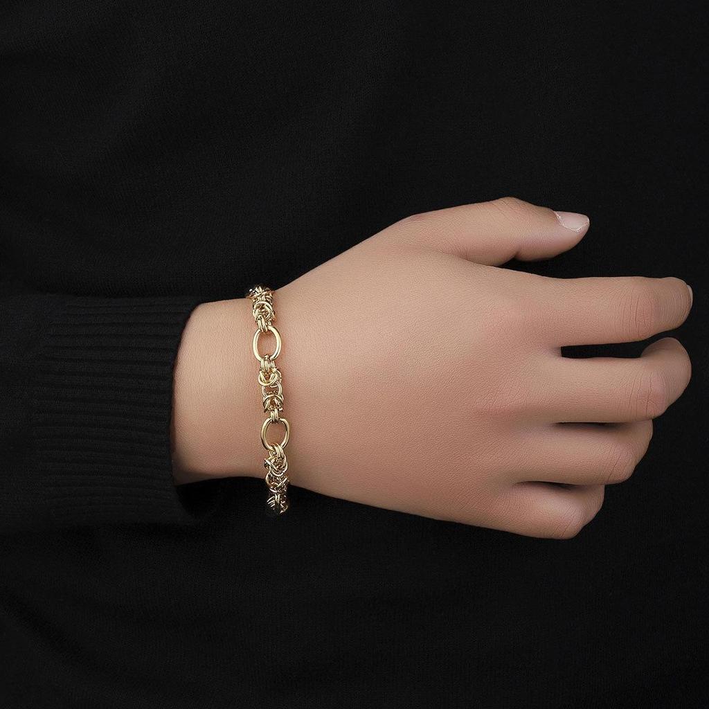 European & American Handmade Gold Chain Patchwork Bracelet: Versatile & Stylish DIY Personality