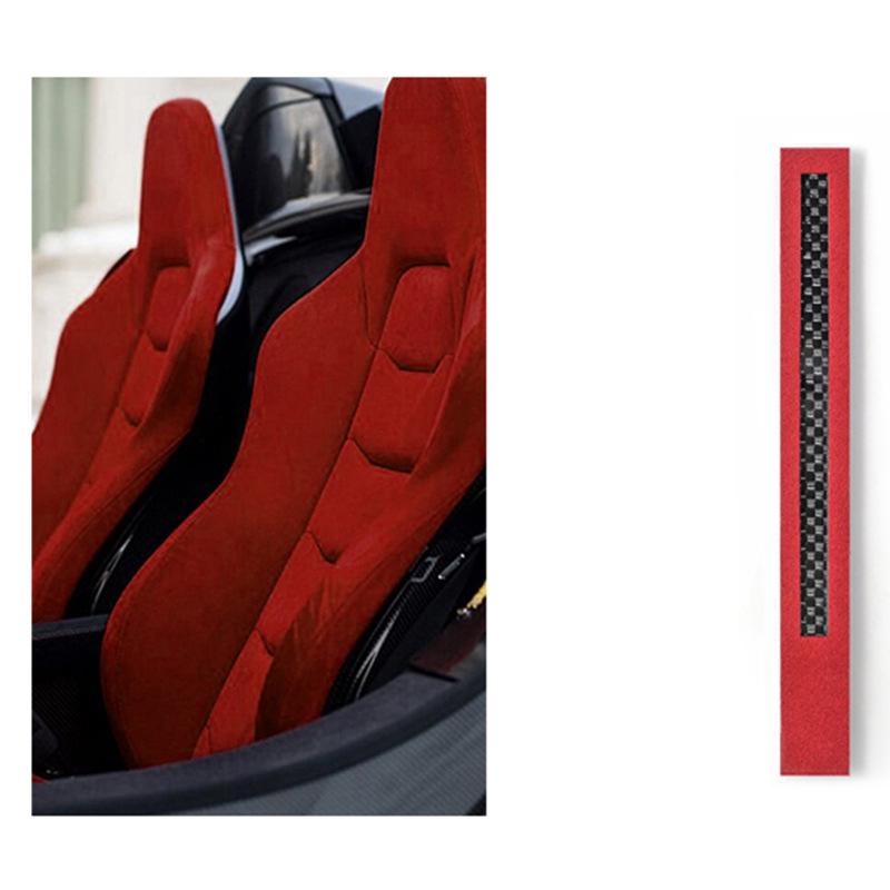 

Car Universal Steering Wheel Center Marker Sticker Made Of Alcantara Carbon Fiber Accessories красный