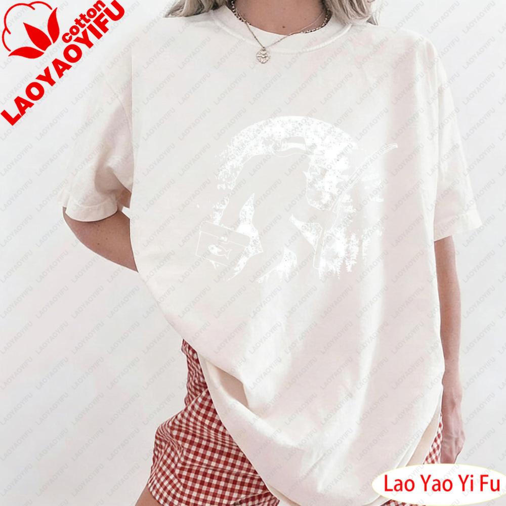 

Vintage Big Foot Fishing TShirt Gothic Pattern Tops Women Clothes Summer Vacation T Shirt Loose O Neck Short Sleeve Tees S
