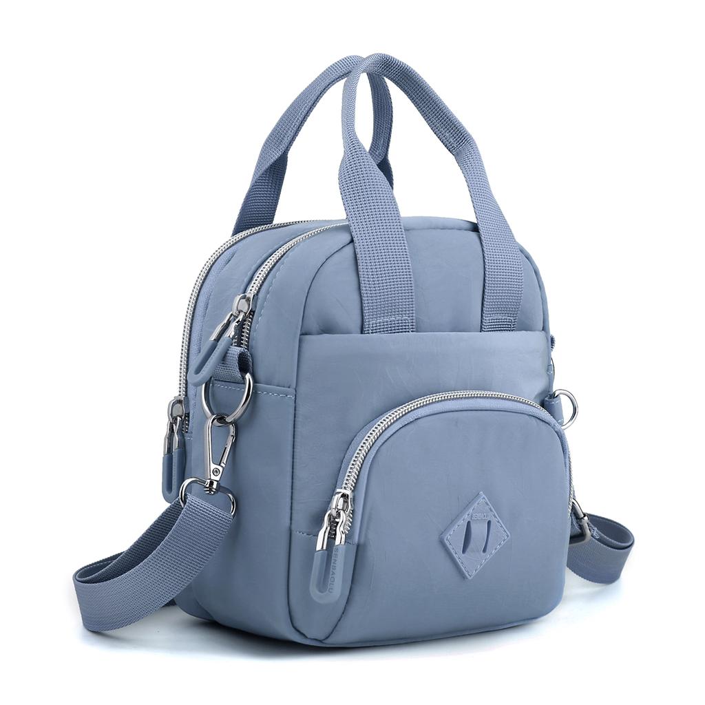 Women's Mini Shoulder Bag Made of Wrinkled Fabric 4 Layers Small Casual Pretty Style Girls Shopping Phone Female Fashion