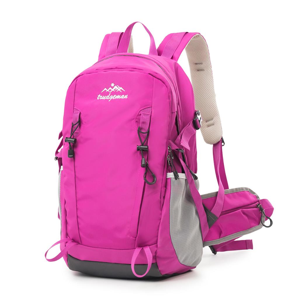 Ridge Protection Breathable Large-Capacity Backpack Men'S Solid Color Simple Outdoor Travel Mountaineering Bag Multi-Functional Lightweight Backpack