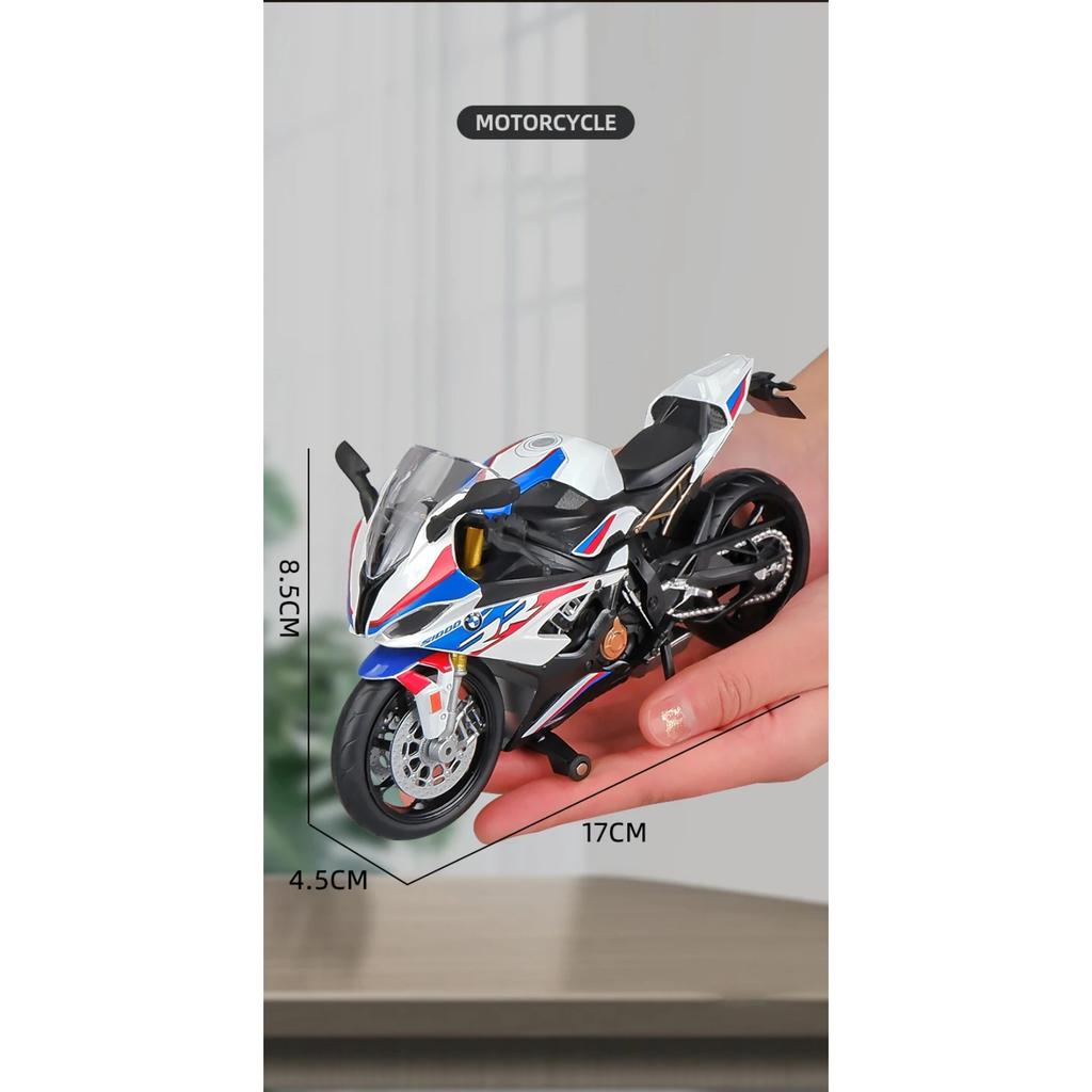 1/12 BMW S1000RR 2021 Die Cast Motorcycle Model Toy Vehicle Collection Autobike Shork-Absorber Off Road Autocycle Toys Car