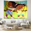 Jojo und Gran Gran Druck Wandteppich, Hintergrund, Einfache Montage, Ideal für Schlafzimmer, Büro & Wohnzimmer, mit Ästhetischer Wanddekoration.