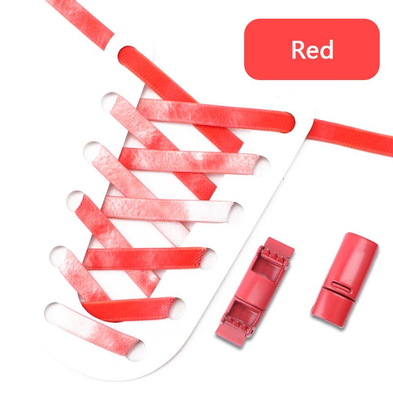 1 Pair Magnetic Lock Shoelaces for Sneaker Rainbow Gradient Flat Elastic Shoelace Adults Kids No Tie Shoe Laces Shoe Accessories