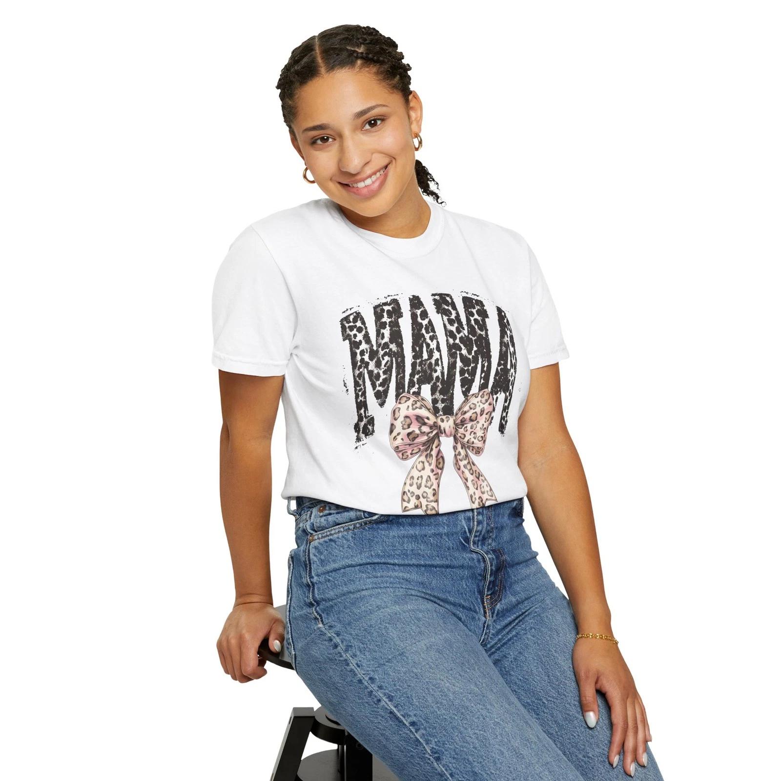 Leopard Mama bow Children s Children s T  Children s T-shirt | Mama design, leopard print bow 150