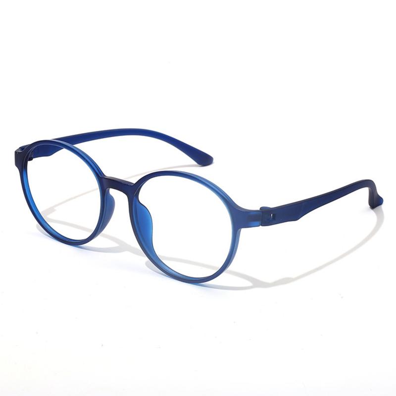 Men'S Flexible Transparent Eyeglasses Frame Ultralight Fashion Retro Round Optical Prescription Glasses Women'S 66016