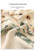 Women's Floral Print Cotton Silk Knee-Length Dress - Plus Size, Short Sleeve, Lightweight & Loose for Middle-Aged & Elderly