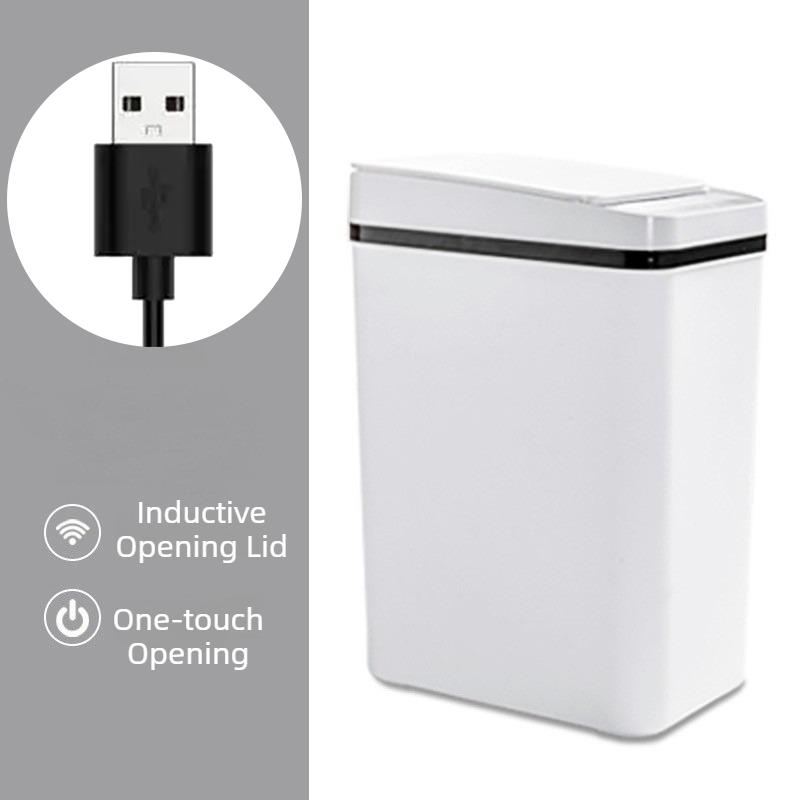 

Automatic Sensor Trash Cans Smart Plastic Trash Bin Luxury Bathroom Litter Bins Large Capacity Living Room Kitchen Dustbins