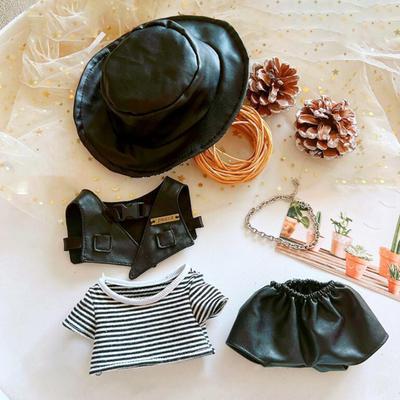 Stylish Accessory Washable Great Wearable Cotton Stuffed Dolls Plush Coat Pants Clothing Set Doll Outfit