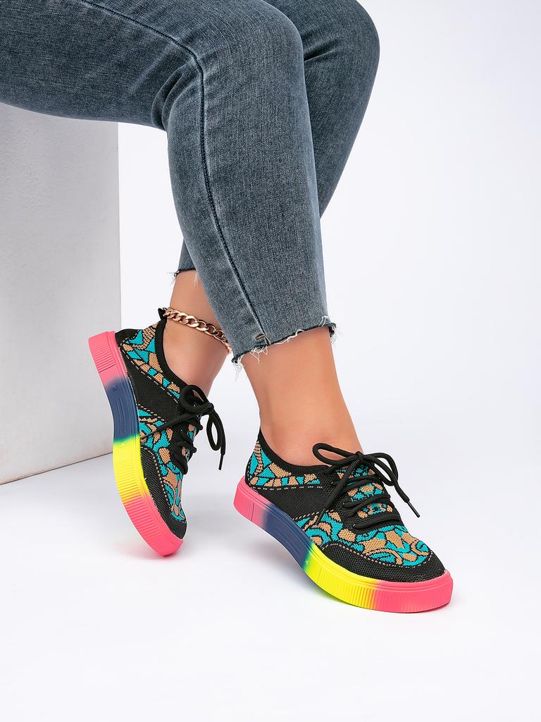 Grote Maten Schoenen voor Dames 36-43 Zomer Lente Mode 2026 Mesh Ademend Veterschoenen Platform Platte Schoenen Sneakers Casual Damesschoenen